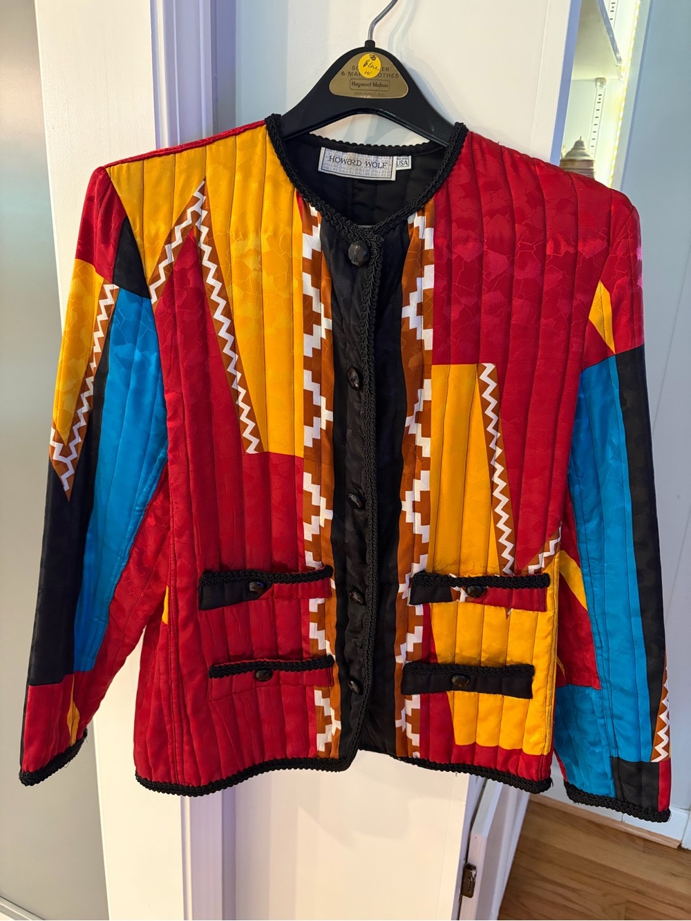 Vintage Howard Wolf Colorblock Quilted Jacket - M